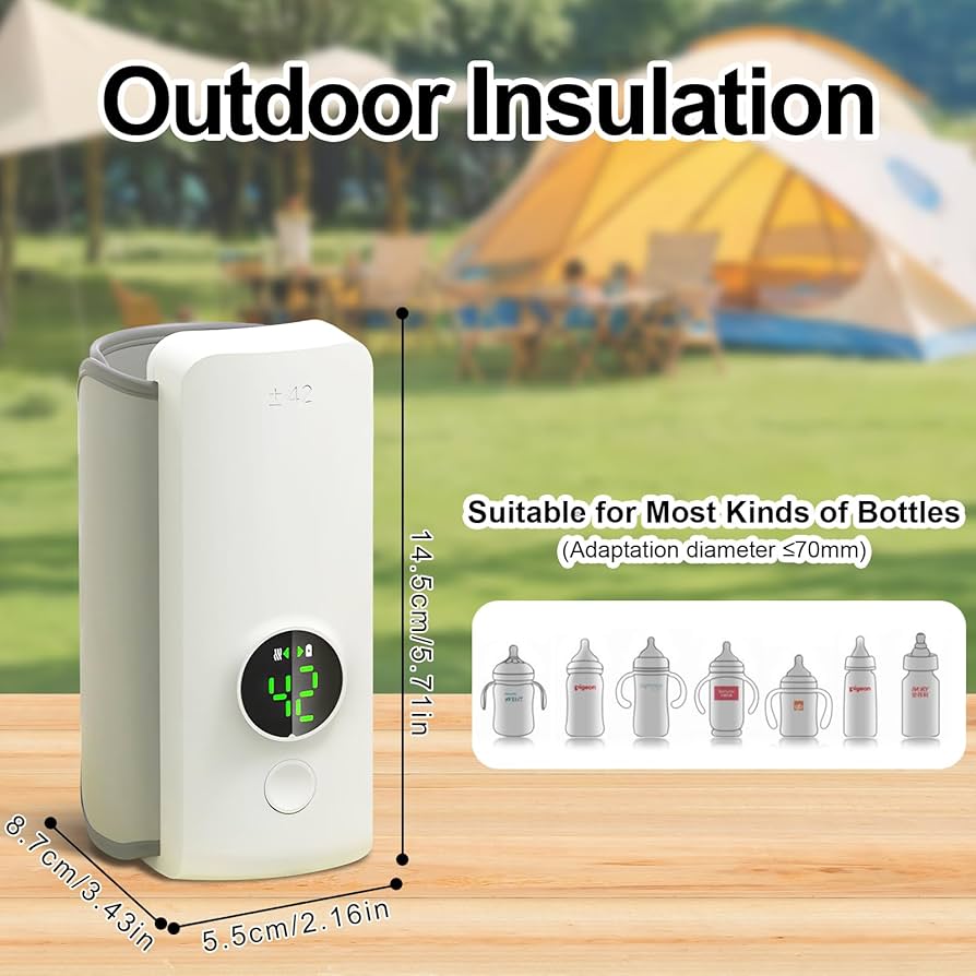 Bärbar Flaska Värmare – Kompakt & Bekväm Babyflaska Värmare för Användning på Språng Carvallo