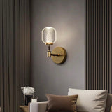 Kristallakrylvägglampa | Elegant väggsconse i mässing | Enkelt ljus | 9.84×6.69 tum | Brick by Brick Carvallo