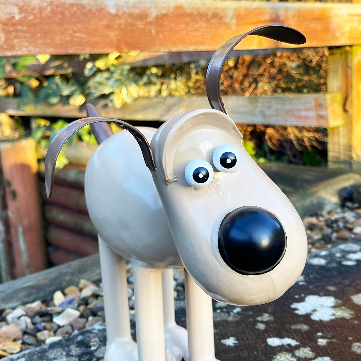 Wallace & Gromit Metal Garden Trio – Nyckfulla utomhusstatyer MILA Sverige