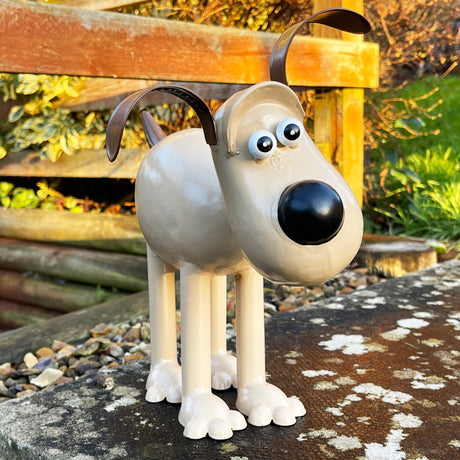 Wallace & Gromit Metal Garden Trio – Nyckfulla utomhusstatyer MILA Sverige