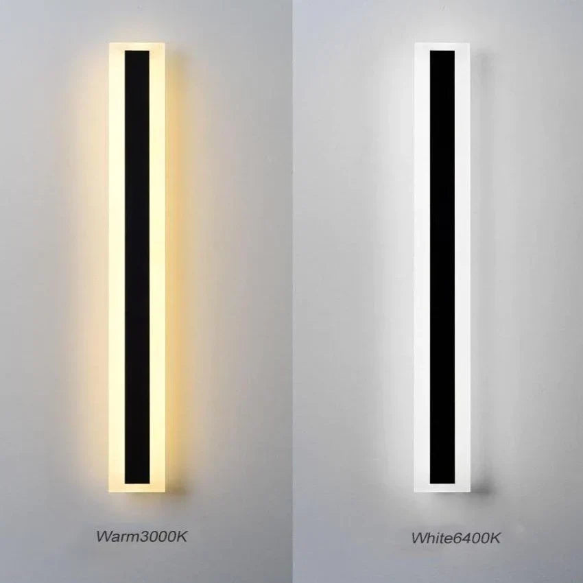 Utomhus LED Vägglampa i Minimalistiskt svart Carvallo