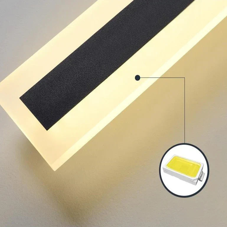 Utomhus LED Vägglampa i Minimalistiskt svart Carvallo