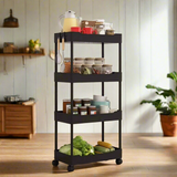 Royallure 3-Tier Rullande Verktygsvagn Slim Lagringsställ för Kök & Badrum Carvallo