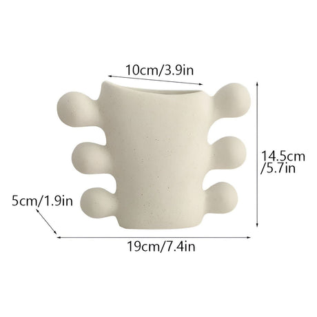 NordicBloom Vase - Minimalistisk Oglaserad Keramik Vaso i Nordisk Design Carvallo