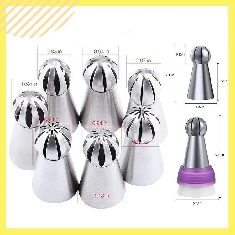 BakeArt – DIY-kakdekorationsset med glasyrtips och munstycken MILA Sverige