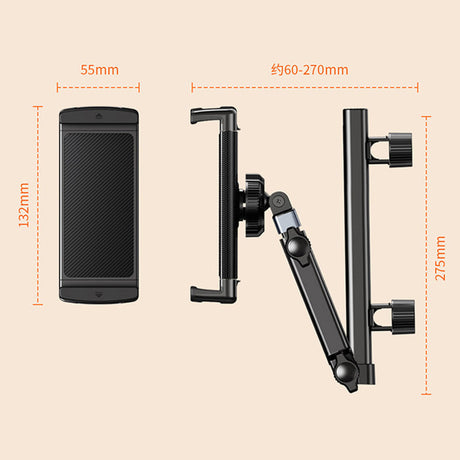 Luxora Tablethållare för bilsätets huvudstöd - 360° rotation Carvallo