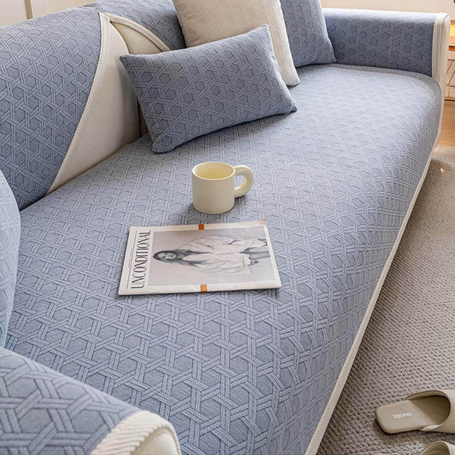 Jacquard Chenille Tyg Vattentät Oljetålig Sofföverdrag Carvallo