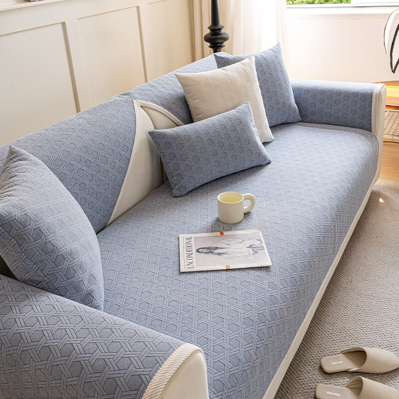 Jacquard Chenille Tyg Vattentät Oljetålig Sofföverdrag Carvallo