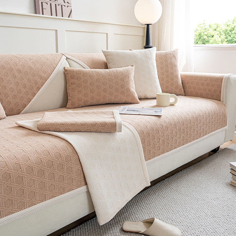 Jacquard Chenille Tyg Vattentät Oljetålig Sofföverdrag Carvallo