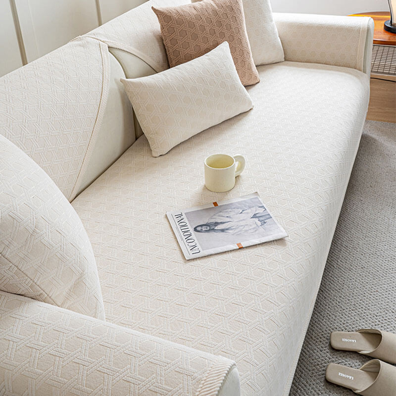 Jacquard Chenille Tyg Vattentät Oljetålig Sofföverdrag Carvallo