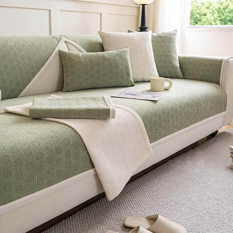 Jacquard Chenille Tyg Vattentät Oljetålig Sofföverdrag Carvallo