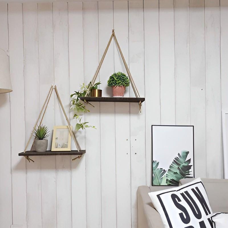 Chic SwingShelf - Minimalistiskt Multifunktionellt Hängande Vägghylla Carvallo