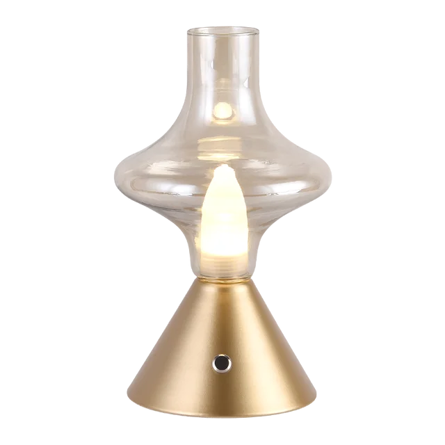 RomanticGlow - Glaskeramisk Bordslampa med Dimbara LED - Stilig Nattlampa Carvallo