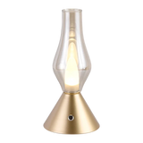 RomanticGlow - Glaskeramisk Bordslampa med Dimbara LED - Stilig Nattlampa Carvallo