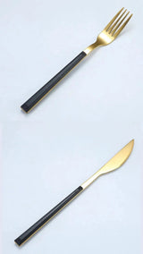 Katorari Bestickset | Rostfritt Stål | Svart Handtag Elegant Middag | Brick by Brick Carvallo