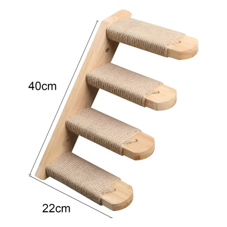 PurrMount Board - Väggmonterad kattklättrande bräda med klösträd Carvallo