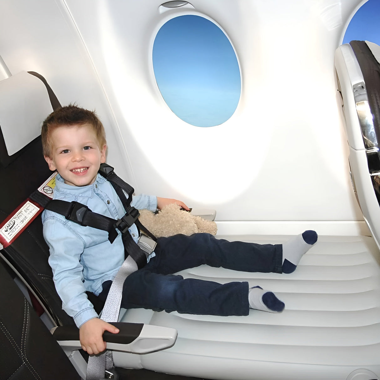 Carvallo-resesäng Luftolino | Integrerad pump & kantskydd | Uppblåsbar & kompakt | 80×50 cm Carvallo