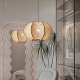 Hikari Pendellampa – Handknuten Hampa & Trälampa i Wabi Sabi Design Hemnix