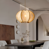 Hikari Pendellampa – Handknuten Hampa & Trälampa i Wabi Sabi Design Hemnix