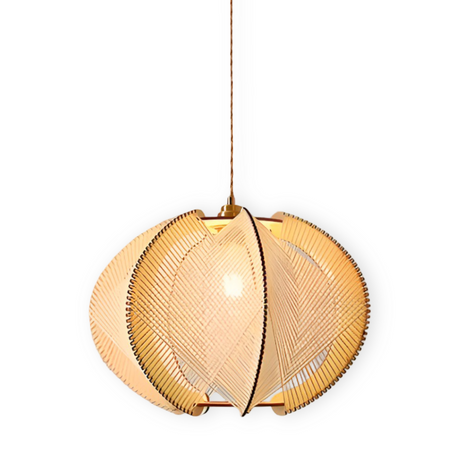 Hikari Pendellampa – Handknuten Hampa & Trälampa i Wabi Sabi Design Hemnix