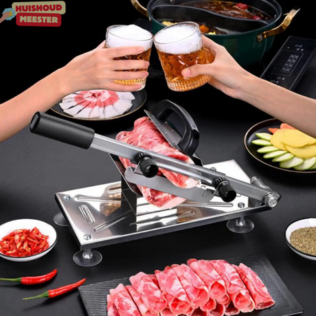 KitchenSlicer – Professionell skärmaskin för hemmet | Justerbart blad, hållbart rostfritt stål Carvallo