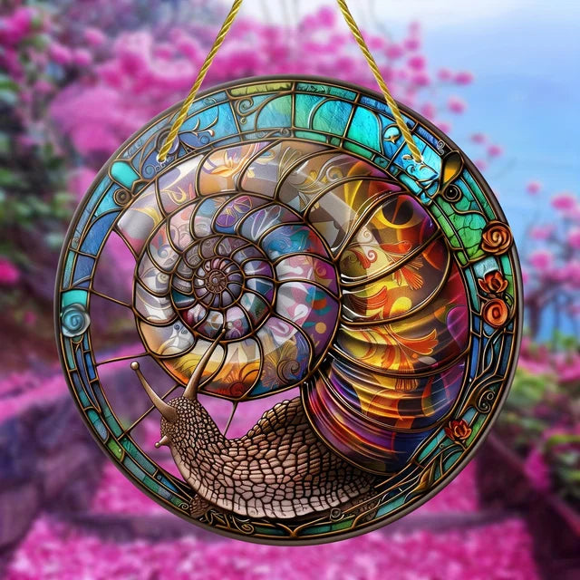 Livfull snigelsolfångare – Färgglad utomhusfönsterdekoration MILA Sverige