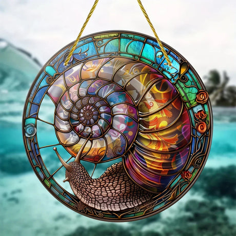 Livfull snigelsolfångare – Färgglad utomhusfönsterdekoration MILA Sverige