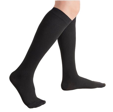 Stödstrumpor/kompressionstrumpor för åderbråck, svullnad och resestrumpor-Hemnix-S-Svart-Hemnix