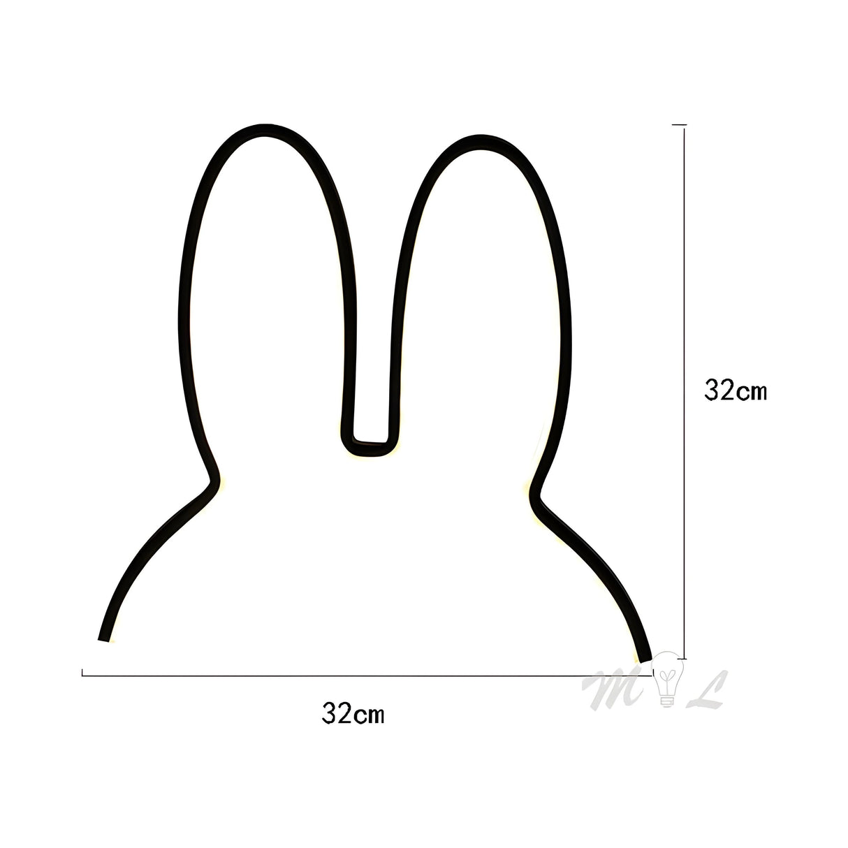 BunnyGlow Light - Återuppladdningsbar kanin barnrum sovrum LED-nattlampa Carvallo