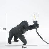 GorillaLux - Unik Gorilla Bordslampa | Modern Djurarmatur med Varm LED Belysning Carvallo