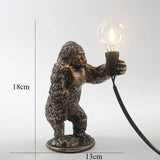 GorillaLux - Unik Gorilla Bordslampa | Modern Djurarmatur med Varm LED Belysning Carvallo