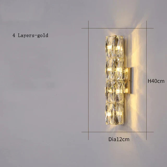 CrystalLuxe - Kunglig Sovrums Vägglampa Carvallo