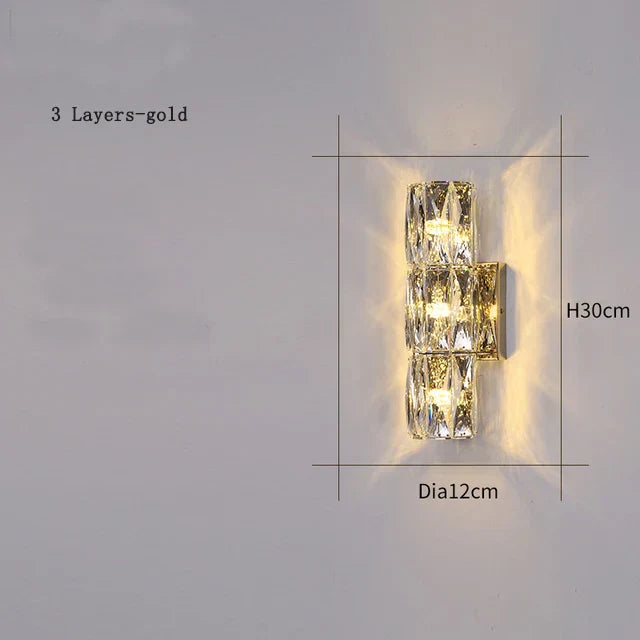 CrystalLuxe - Kunglig Sovrums Vägglampa Carvallo