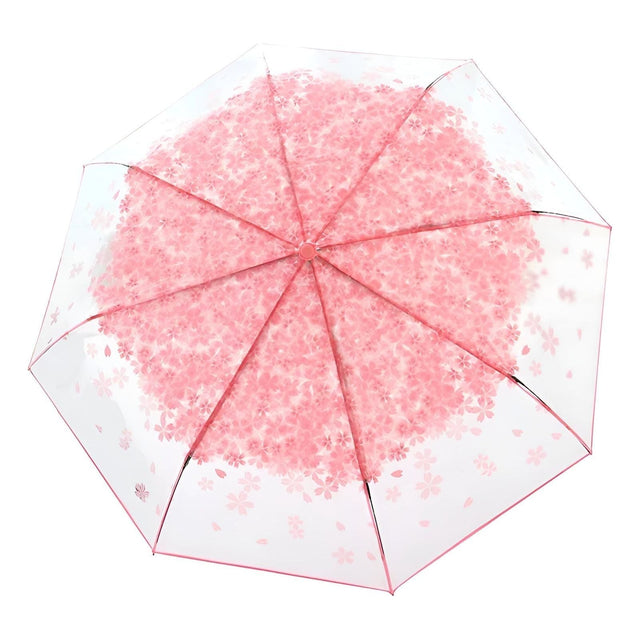 CherryBreeze Paraply - Transparent körsbärsblommor trefaldigt paraply Carvallo