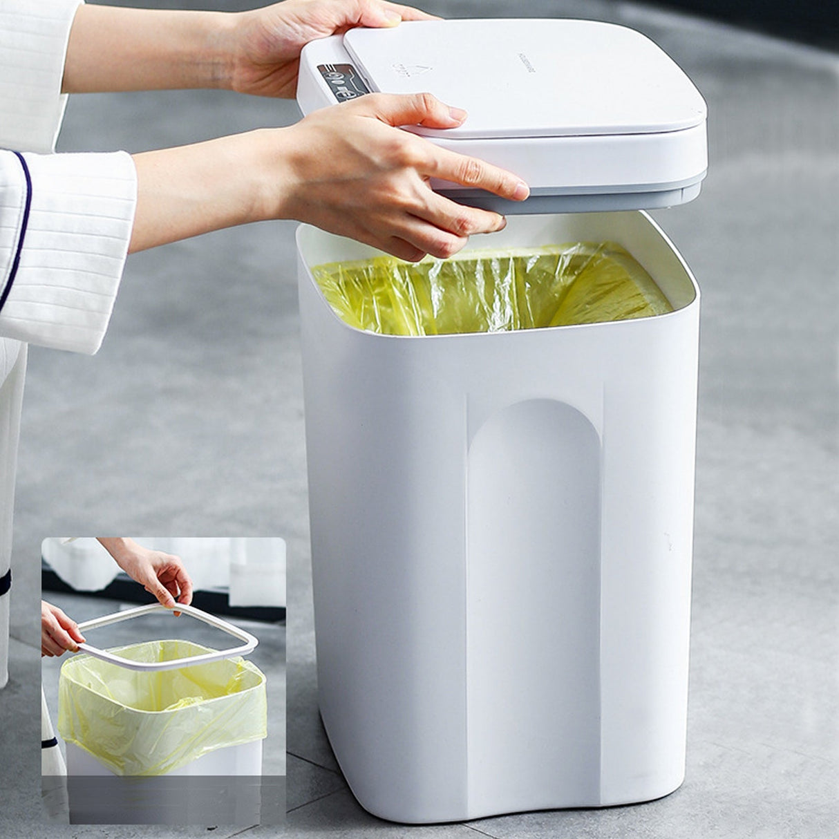 16L Touchless Soptunna Smart Sensor för Enkelt Avfall Carvallo