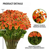 Konstgjord krysantemumbukett – naturtrogna konstgjorda blommor i strålande solnedgångsfärger MILA Sverige