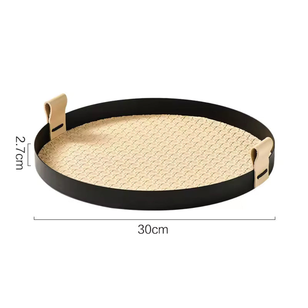 Nordic inspired rattan weave tray Carvallo