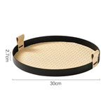 Nordic inspired rattan weave tray Carvallo