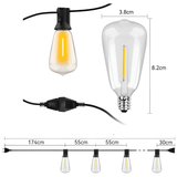 GlowFest String Lights - Varm och Mysig Vattentät Trädgårbelysning Carvallo