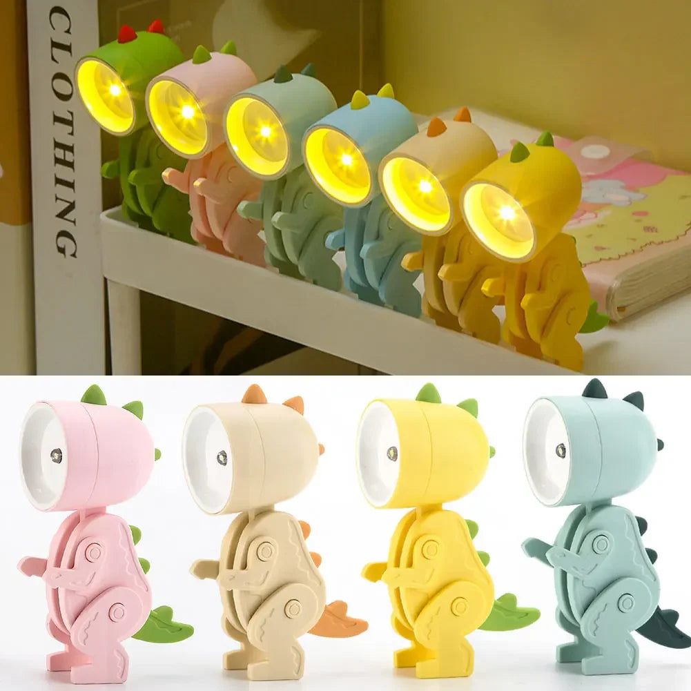 DinoGlow – Söt Dinosaurie LED Bordslampa för Barnrum | Dimbart & Justerbar Carvallo