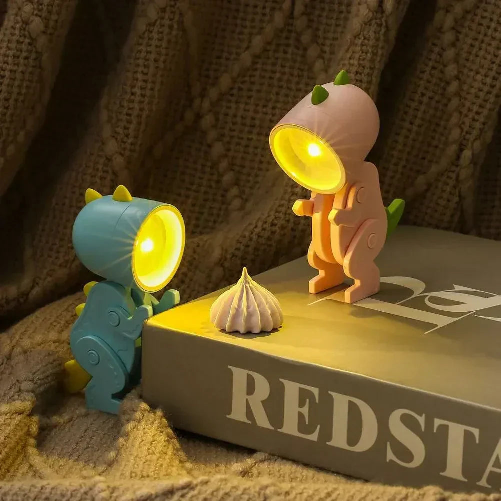 DinoGlow – Söt Dinosaurie LED Bordslampa för Barnrum | Dimbart & Justerbar Carvallo