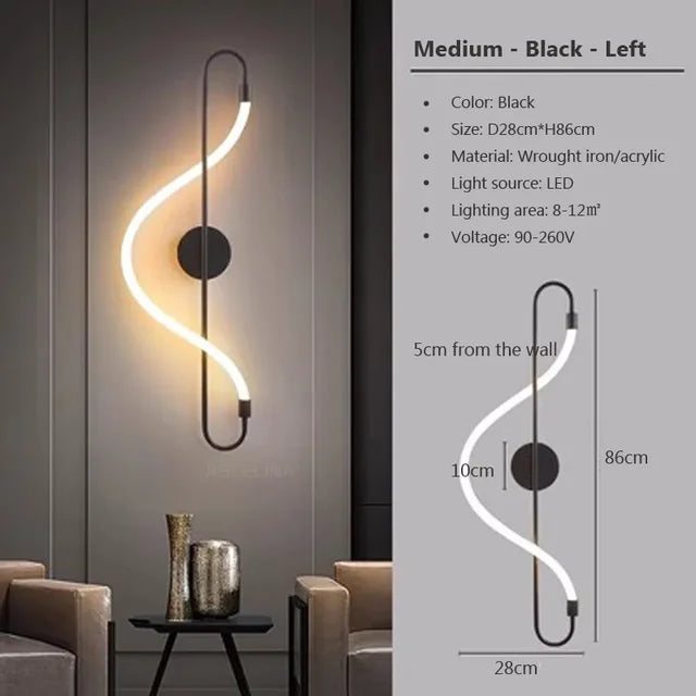 LumiForge - Modern Vägglampa i Järn Carvallo