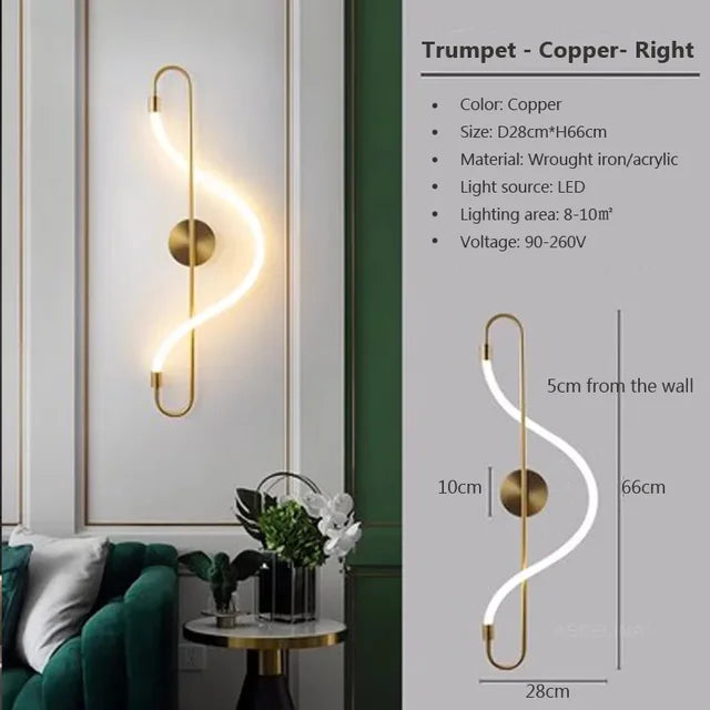 LumiForge - Modern Vägglampa i Järn Carvallo