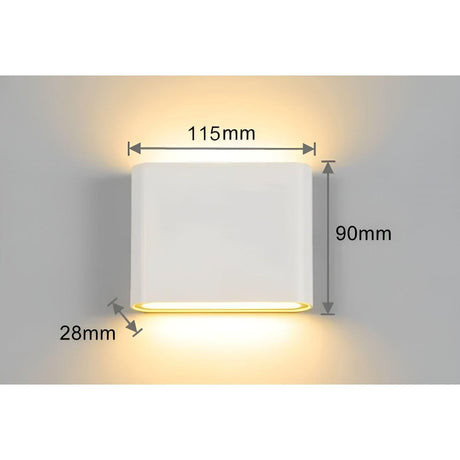PowerShine Light - Minimalist Vattentät Utomhus LED Vägglampa Carvallo