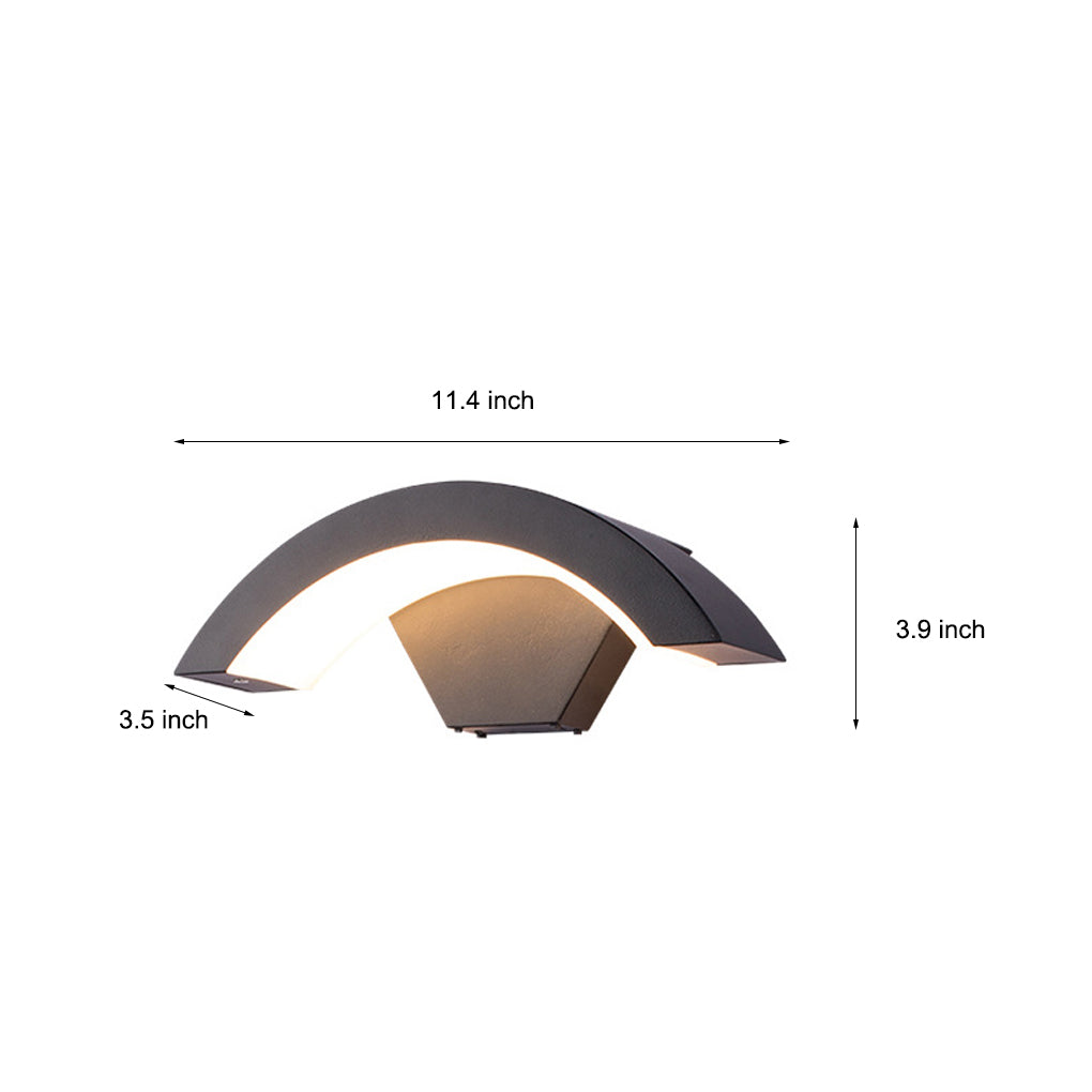Utomhusvägglampa med böjd LED-design Carvallo