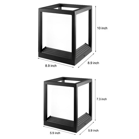 Utomhus solcells LED-ljuskälla svart aluminium Carvallo