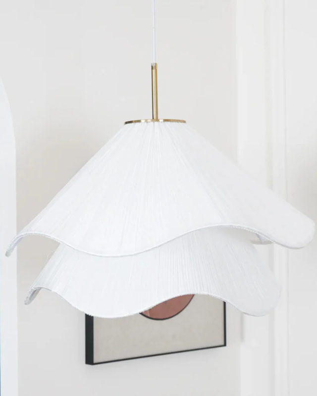 Soft Bloom Pendel Lampa | 16″–20″ Tygtaklampa | Skulptural Atmosfär Carvallo