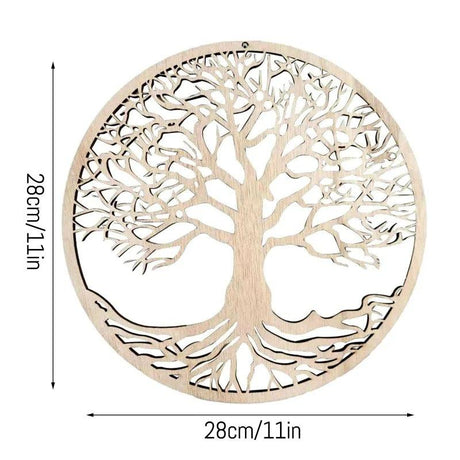 Livsträd väggkonst av trä – Elegant naturlig dekoration för ditt hem Carvallo