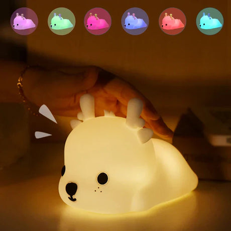 BunnyGlow - Dimbart LED-nattlampa för barn med touchkontroll och USB-laddningsfunktion Carvallo