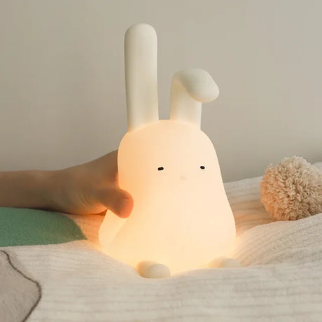 BunnyGlow - Dimbart LED-nattlampa för barn med touchkontroll och USB-laddningsfunktion Carvallo